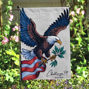 Eagle America Independence Day Flag, 4th Of July Patriotic Home Flag, Fourth Of July Party Flag, Memorial Day Summer Garden Flag, MYH890