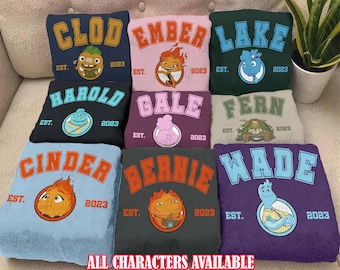 Disney Elemental Characters Squad Shirt, Elemental Ember And Wade Shirt, Bernie Gale Clod Cinder, Disneyland Elemental Family Trip Matching