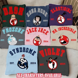The Incredibles Disney Pixar Group Shirt, Disney Incredibles Family Shirt, Superhero Party Disneyland Trip Shirt, Elastigirl Dash Jack Jack