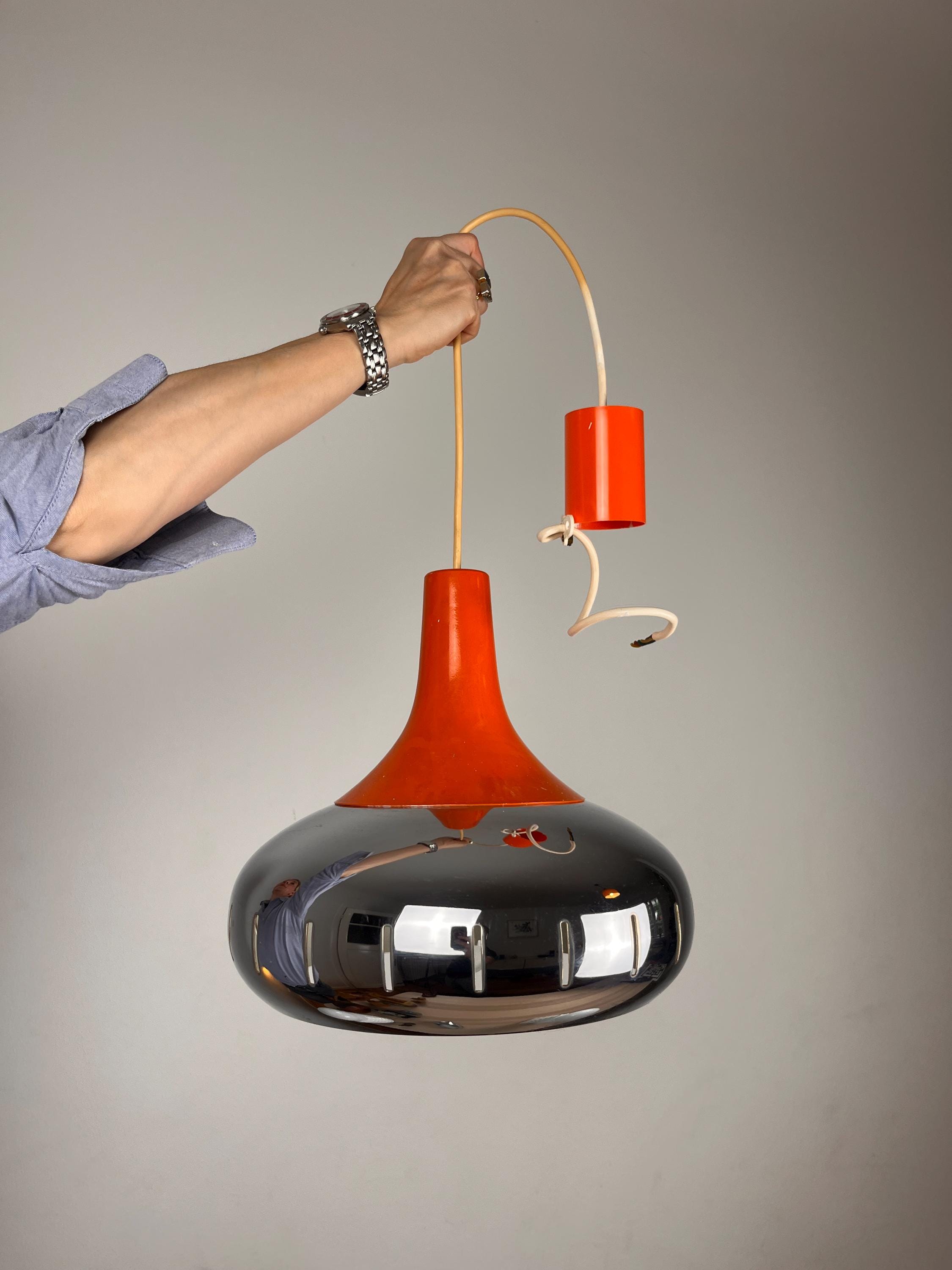 Space age vintage pendant light - Etsy 日本