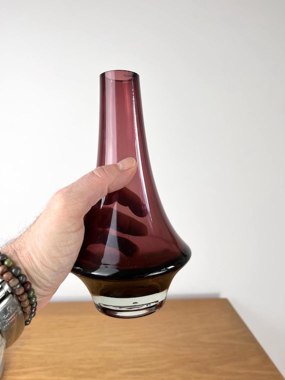 Glass Vase, Riihimäki, Erkkitapio Siiroinen, Model 1379, Finland