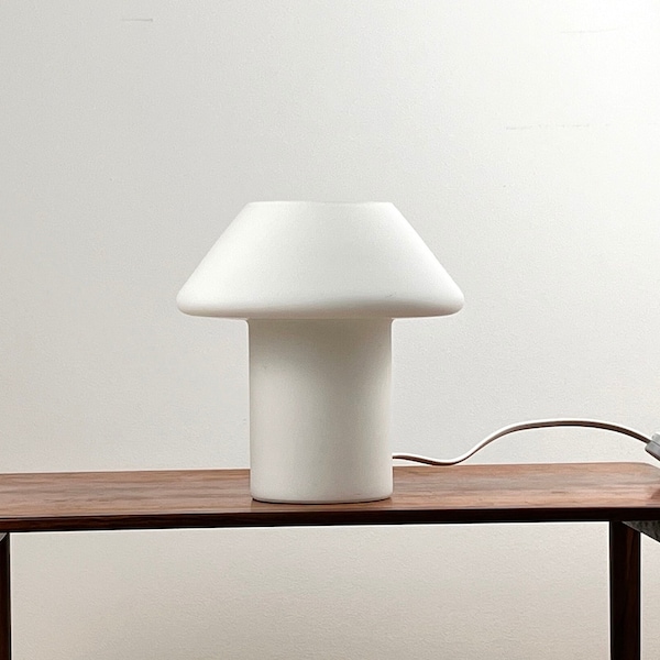 Table lamp by Honsel Leuchte - 70s vintage mushroom lamp, mushroom lamp in glass