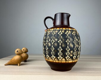 Vintage West German Fat Lava Vase Made by Jasba. Model Number N900