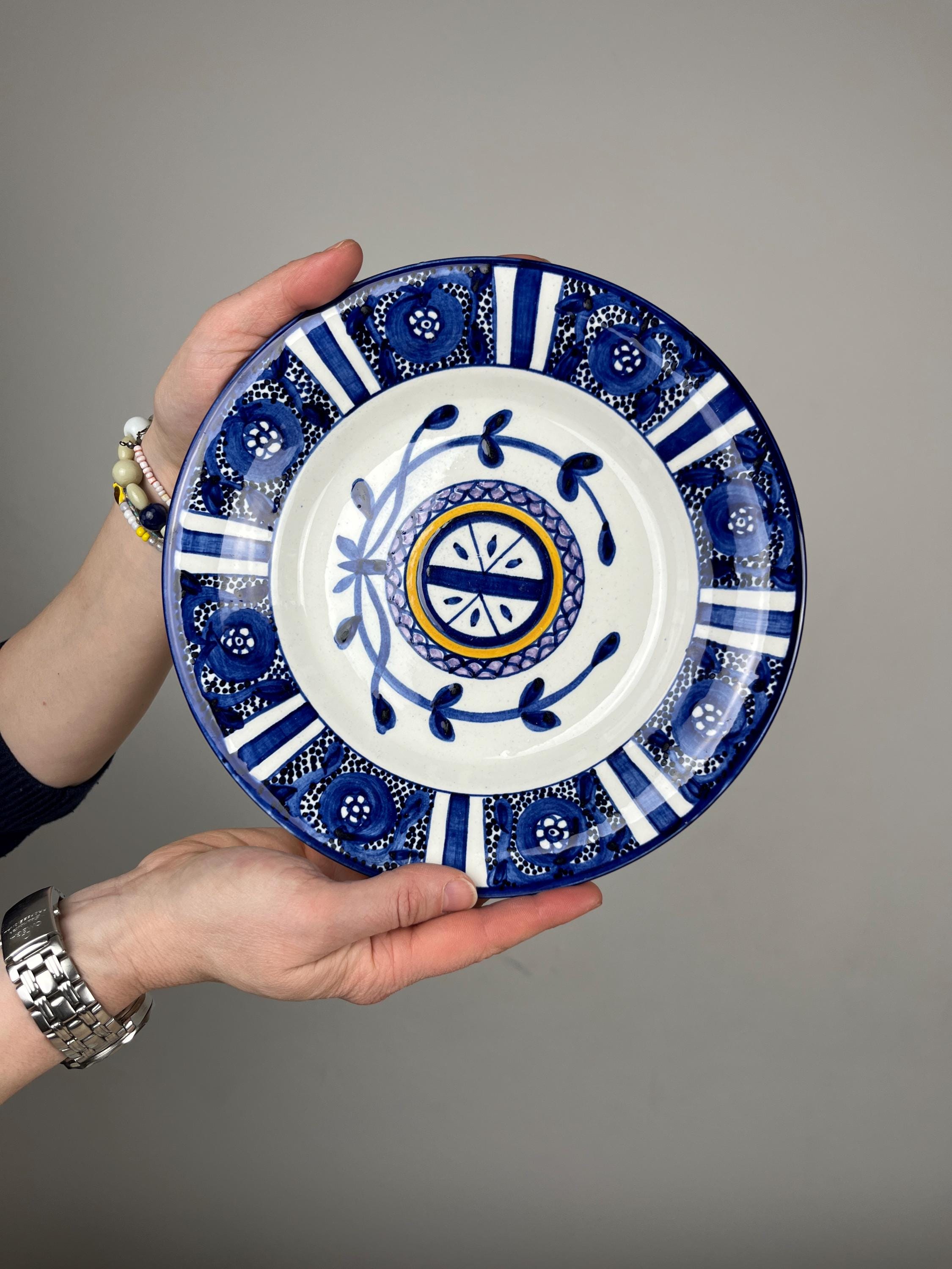 Beistle Papierteller Blau-Weiß – 24 Stück – 22,9 Cm – Harlekin-Design – Perfekt Für Oktoberfest, Motto-Partys