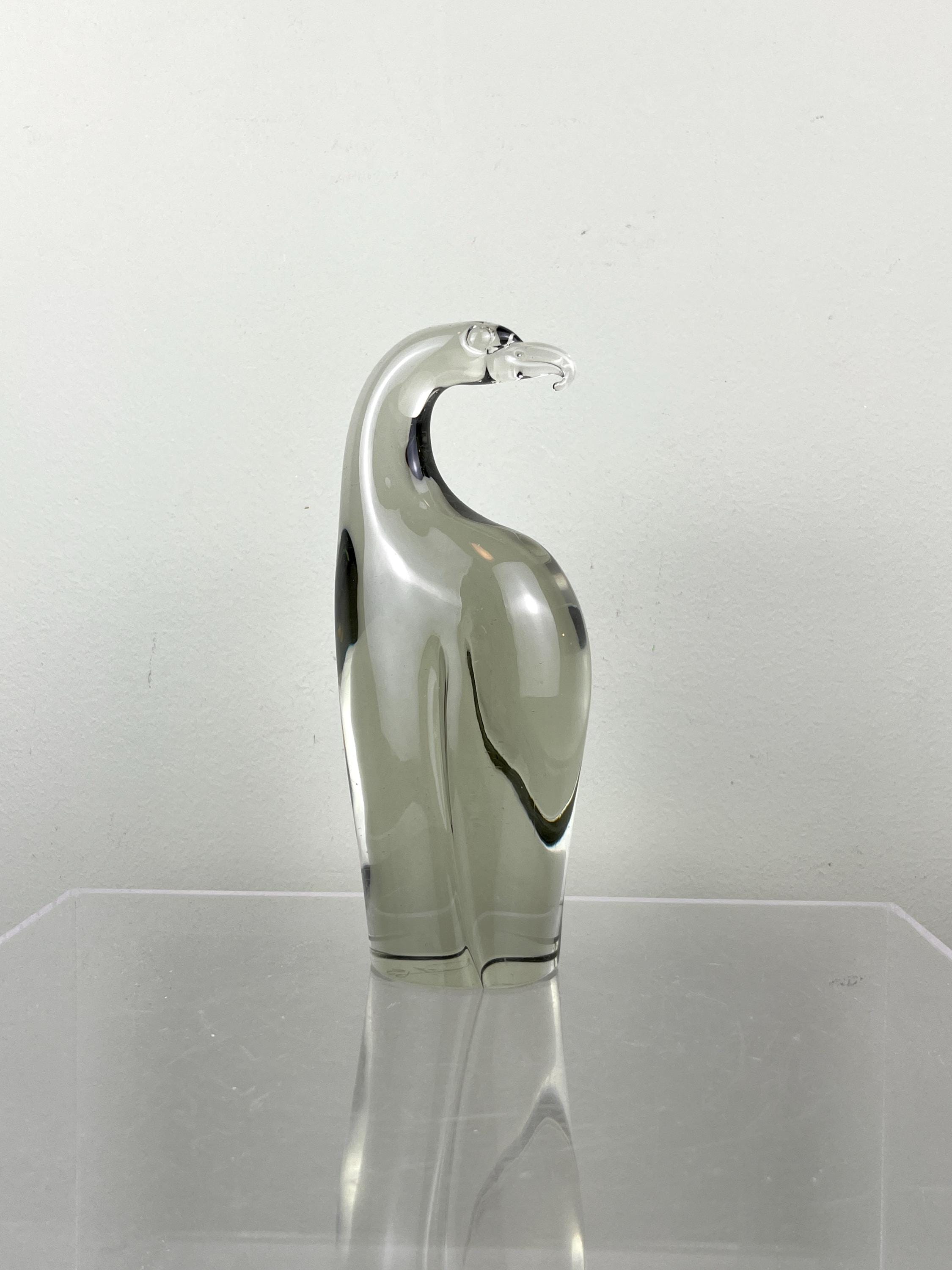 リヴィオ・セグソ、ムラーノ彫刻、鷲、1970年代、19 cm、ムラーノ彫刻