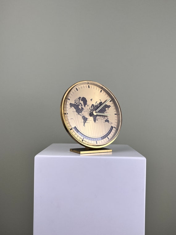 Kienzle Table Clock With World Time Quartz Movement WORLD TIME CLOCK Heinrich Moller Brass World Time Zone I O 14 Cm Etsy