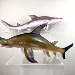 2 X XXL Shark - Large Rubber Sharks - Realistic Animal Figures