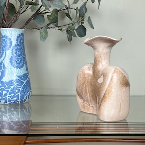 Jarrón escultórico abstracto de gres – 2,5 kg – forma orgánica, cerámica hecha a mano, obra de estudio vintage, decoración moderna, pieza única