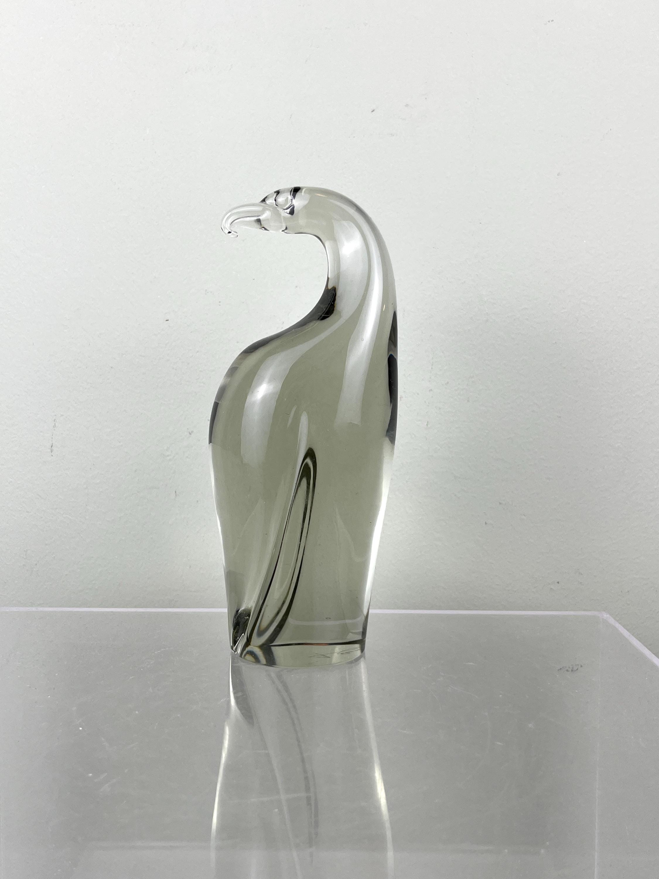 リヴィオ・セグソ、ムラーノ彫刻、鷲、1970年代、19 cm、ムラーノ彫刻