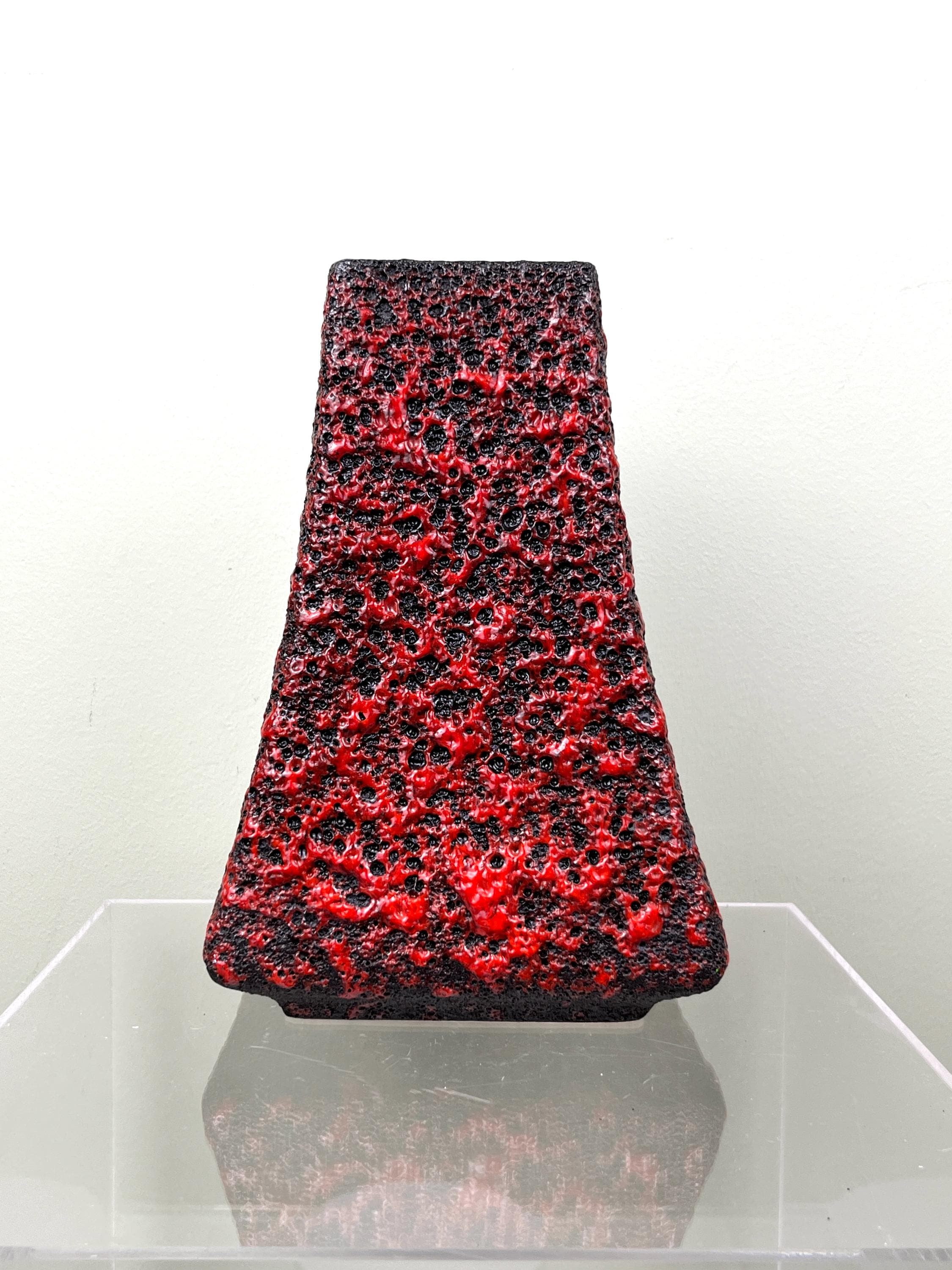 Vintage Fohr Keramik Vase 342-25 West German Pottery Fat Lava Vase