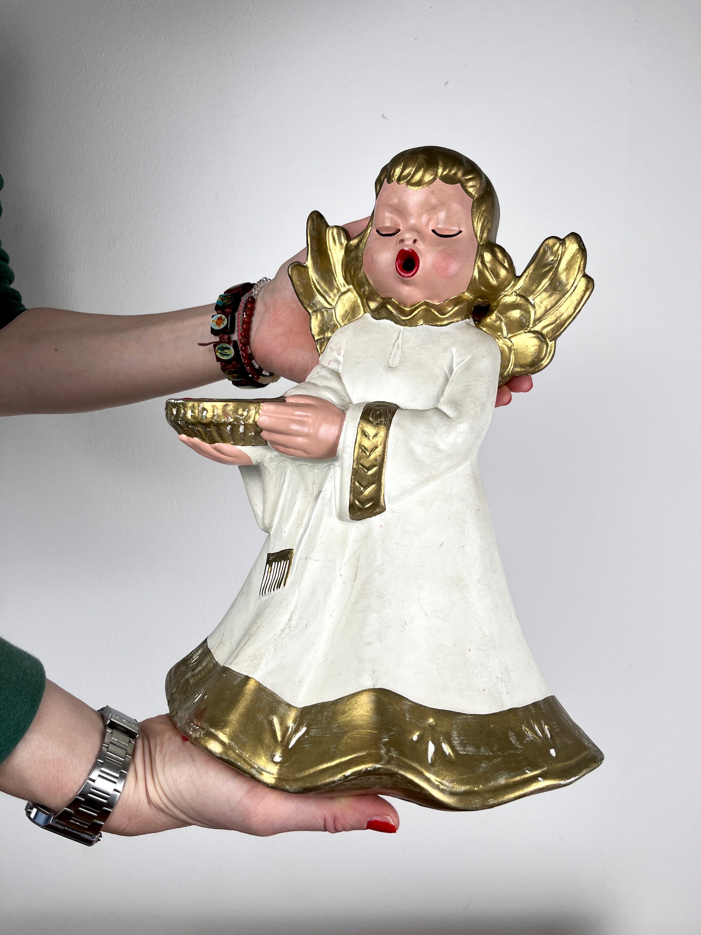 ange♡accessoryページ(4月8日までお取置き可能) Large Christmas Angel I Spang Ceramic Elztal, Odenwald I Candle