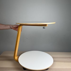 IKEA ÅNES Vintage Beistelltisch auf Rollen · Design Ehlen Johansson · Weißer Rolltisch · 1990er Swedish Modern