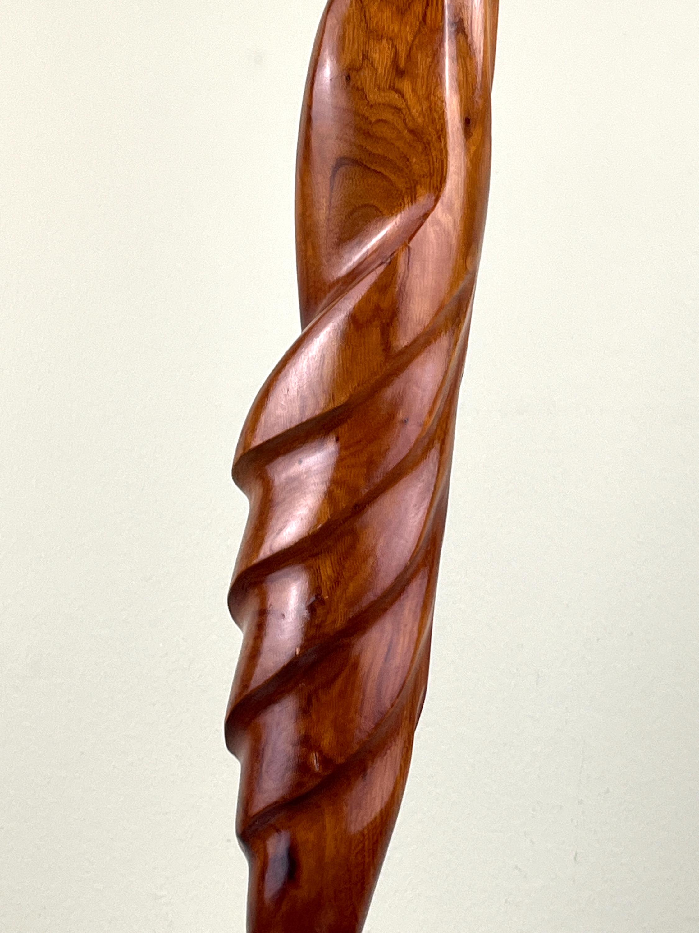 大きな木製フィギュア彫刻マホガニー、ドミニカ共和国、48 cm