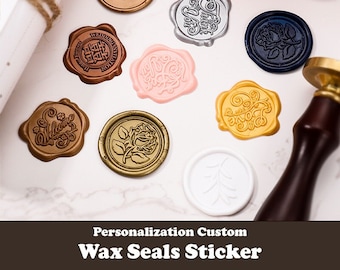 Custom wax seals, Handmade Wax Seal Sticker, Wax Seals with adhesive backing, Personalized wax seals