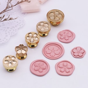 Sakura-Serie | Siegelstempel | Geprägter Kupferkopf | Metallstempel | Personalisierter Stempel | Für Karten, Umschläge, Hochzeitseinladungen