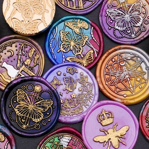 Tier Serie | Siegelstempel | Geprägter Kupferkopf | Metallstempel | Personalisierter Stempel | Für Karten, Umschläge, Hochzeitseinladungen