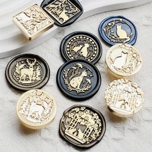 Fantasie-Tiere Serie | Siegelstempel | geprägter Kupferkopf | Metallstempel | Personalisierter Stempel | Für Karten, Umschläge, Einladungen