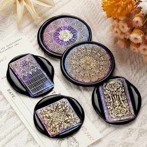 Blumenfenster Serie | Siegelstempel | geprägter Kupferkopf | Metallstempel | Personalisierter Stempel | Für Karten, Umschläge, Hochzeitseinladungen
