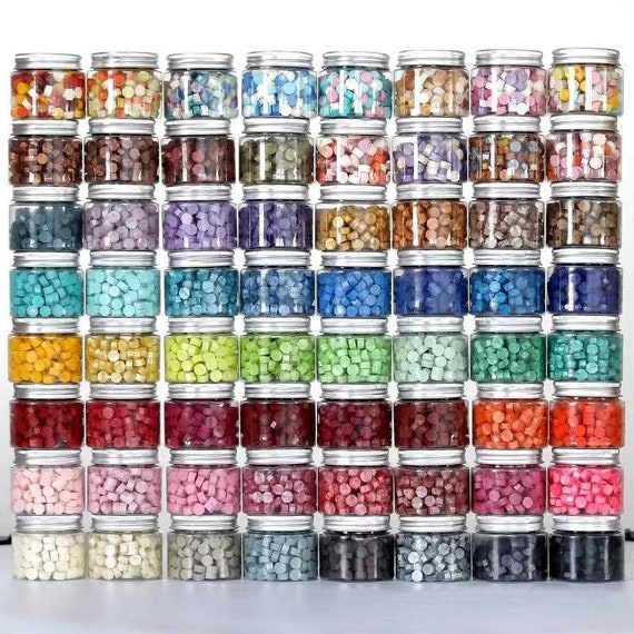 73-color wax seal Two Type Package Wax Seal Beads Sealing Wax Beads For Envelopes Wax Melt Gold Beads Wedding Invitations 100 180 beans