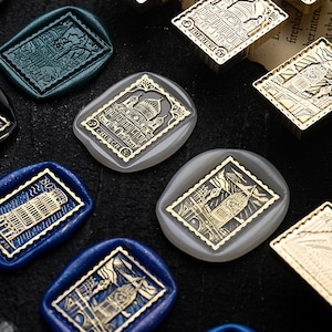 Reise Architektur | Siegelstempel | geprägter Kupferkopf | Metallstempel | Personalisierter Stempel | Für Karten, Umschläge, Hochzeitseinladungen
