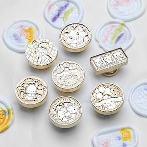 Sanrio-Serie | Siegelstempel | Geprägter Kupferkopf | Metallstempel | Personalisierter Stempel | Für Karten, Umschläge, Hochzeitseinladungen