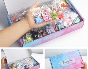 135 Colors Sample Box | Sealing Wax Beads For Envelopes Wax Seal Particles For Wedding Invitations | All Colors Sample 20PCS Each Bag