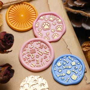 Texture2 Series Cute Cat's Paw Love | Siegelstempel | Kupferkopf | Metallstempel | Personalisierter Stempel | Für Karten, Umschläge, Einladungen