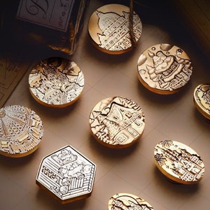 The Castle Serie | Wachssiegel Stempel | Geprägter Kupferkopf | Metallstempel | Personalisierter Stempel | Für Karten, Umschläge, Hochzeitseinladungen