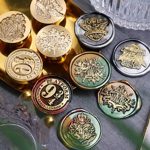 Zauberhafte Serie | Siegelstempel | geprägter Kupferkopf | Metallstempel | Personalisierter Stempel | Für Karten, Umschläge, Hochzeitseinladungen