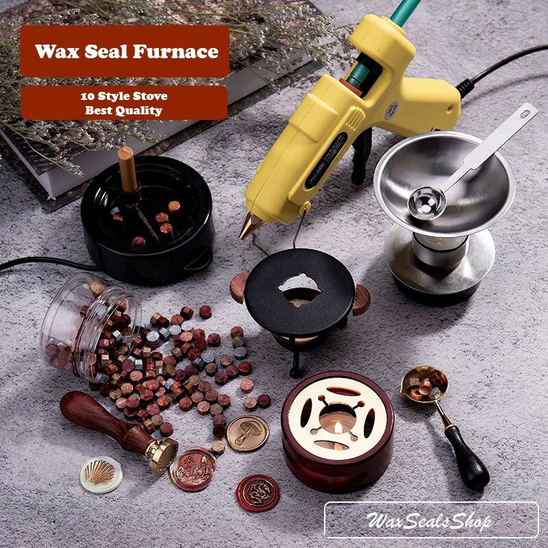 Matte Wax Seal Warmer, Wax Seal Melting Furnace Tool With Melting Spoon for  Wax Sealing Stamp Wax Seal Sticks Sealing Wax Beads 