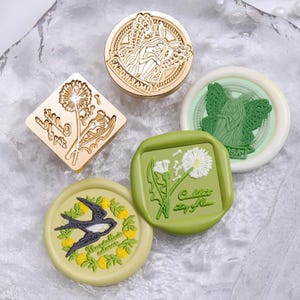 Sternenmeer Serie | Siegelstempel | geprägter Kupferkopf | Metallstempel | Personalisierter Stempel | Für Karten, Umschläge, Einladungen