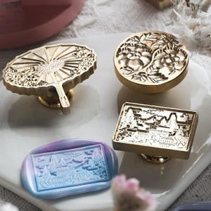 Oriental Aesthetics Serie | Siegelstempel | geprägter Kupferkopf | Metallstempel | Personalisierter Stempel | Für Karten, Umschläge, Einladungen