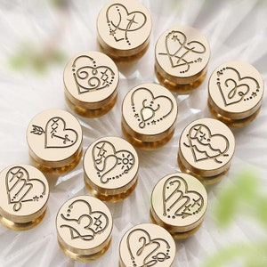 Sternbild Serie | Wachssiegel Stempel | Geprägter Kupferkopf | Metallstempel | Personalisierter Stempel | Für Karten, Umschläge, Hochzeitseinladungen