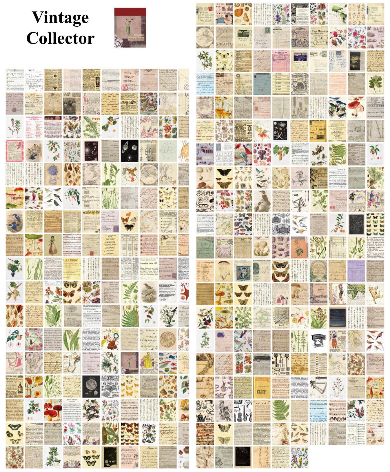 Junk Journal Kits Scrapbook Paper | 366PCS | Vintage Style Collage ...