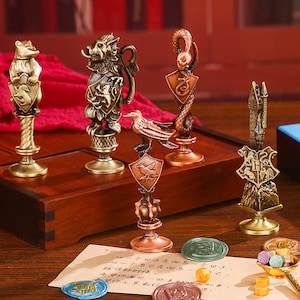  Wax Seal Stamp Set, GANGSHA 6 Pieces Hogwarts Magic