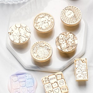 Cute Pet Serie | Siegelstempel | geprägter Kupferkopf | Metallstempel | Personalisierter Stempel | Für Karten, Umschläge, Hochzeitseinladungen