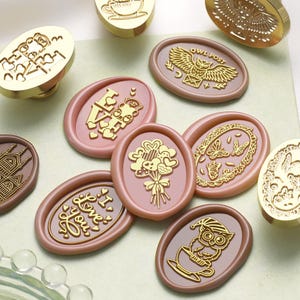 Liebe Serie | Siegelstempel | geprägter Kupferkopf | Metallstempel | Personalisierter Stempel | Für Karten, Umschläge, Einladungen