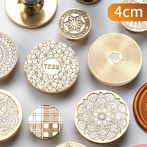 4 CM Großer Stempel Fenster Schallplatten Serie | Siegelstempel | geprägter Kupferkopf | Metallstempel | Für Karten, Umschläge, Einladungen