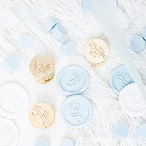 15mm Ministempel | Siegelstempel | Geprägter Kupferkopf | Metallstempel | Personalisierter Stempel | Für Karten, Umschläge, Hochzeit