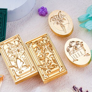 Psyche Schmetterling Serie | Siegelstempel | Geprägter Kupferkopf | Metallstempel | Personalisierter Stempel | Für Umschläge, Hochzeitseinladung