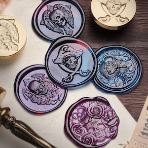 Stranger Things Dunkle Serie | Siegelstempel | geprägter Kupferkopf | Metallstempel | Personalisierter Stempel | Für Karten, Umschläge, Einladungen