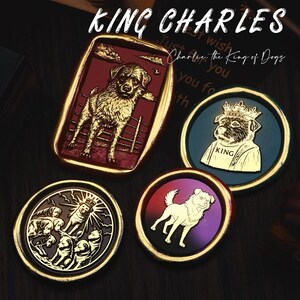 Charles Der König Der Hunde Serie | Siegelstempel | geprägter Kupferkopf | Metallstempel | Personalisierter Stempel | Für Karten,Umschläge,