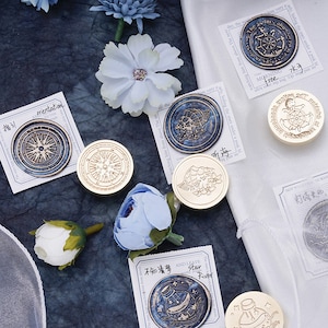 Tiefsee-Serie | Siegelstempel | Geprägter Kupferkopf | Metallstempel | Personalisierter Stempel | Für Karte, Umschläge, Hochzeitseinladung