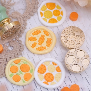 Candy Serie | Wachssiegel Stempel | Geprägter Kupferkopf | Metallstempel | Personalisierter Stempel | Für Karten, Umschläge, Hochzeitseinladungen