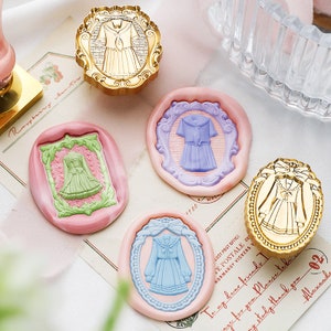 Mädchen-Geist-Serie | Wachssiegel Stempel | geprägter Kupferkopf | Metallstempel | Personalisierter Stempel | Für Karten, Umschläge, Hochzeitseinladungen