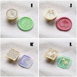 Botanical cute series Wax Seal Stamp embossed copper head Metal Stamp Personalized Stamp For Cards, Envelopes, Wedding Invitations image 7