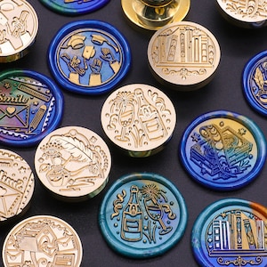Abschluss-Serie | Siegelstempel | Geprägter Kupferkopf | Metallstempel | Personalisierter Stempel | Für Karten, Umschläge, Hochzeitseinladungen