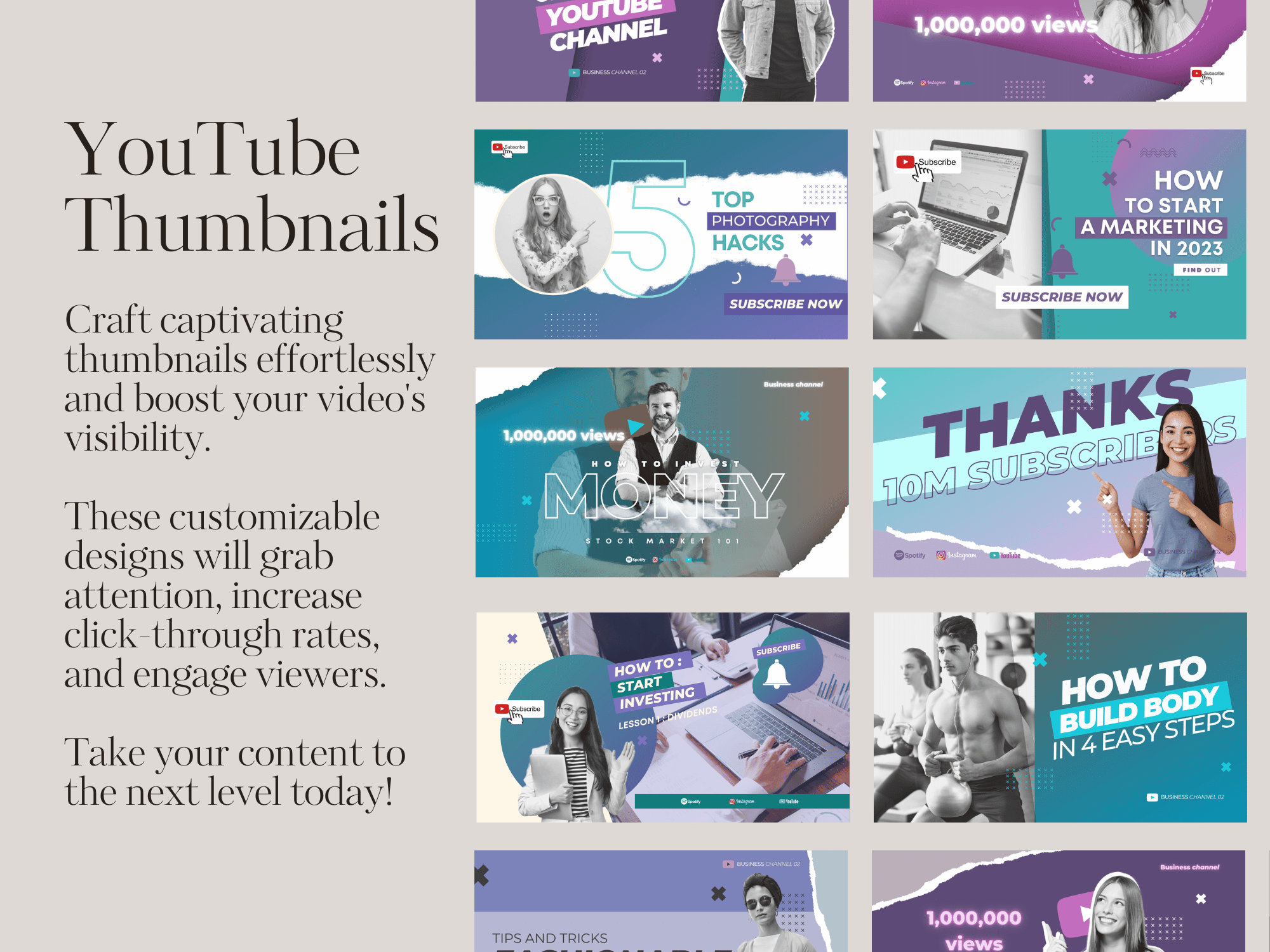 Youtube Thumbnail Cover Personal Brand Coach Finance Educational Canva ...