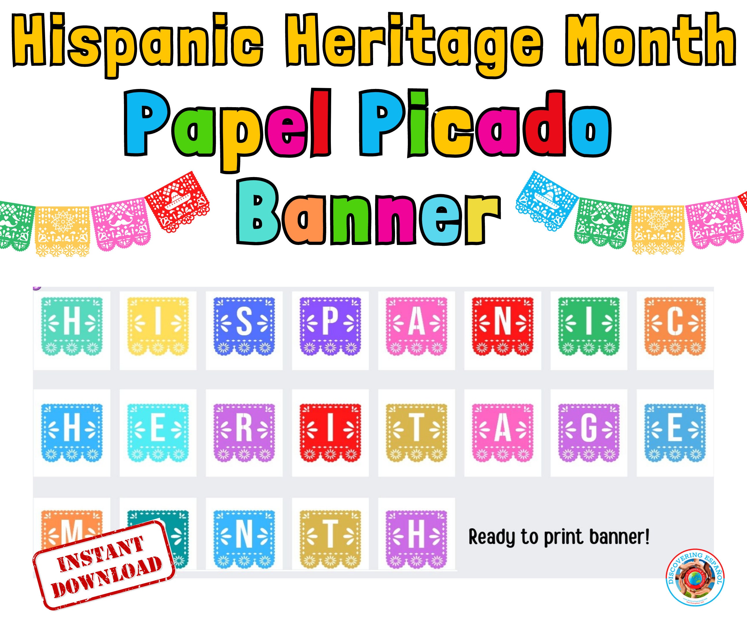 Papel Picado Flags to Celebrate Hispanic Heritage Month {Craft}