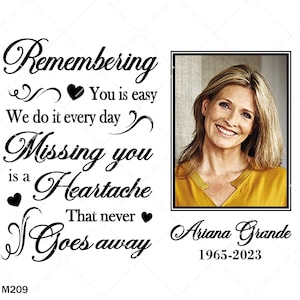 Memorial Picture Frame Svg, Memorial Quotes Svg, Remembering You Is Easy Svg, In Loving Memory Svg, Memorial, Clipart, SVG, PNG